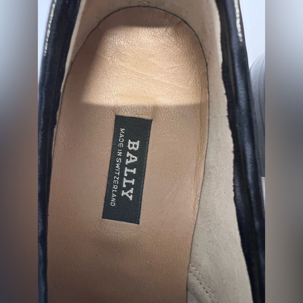 Bally size 9 men’s slip on loafers black leather Switzerland Sligo NWOT - Picture 15 of 15